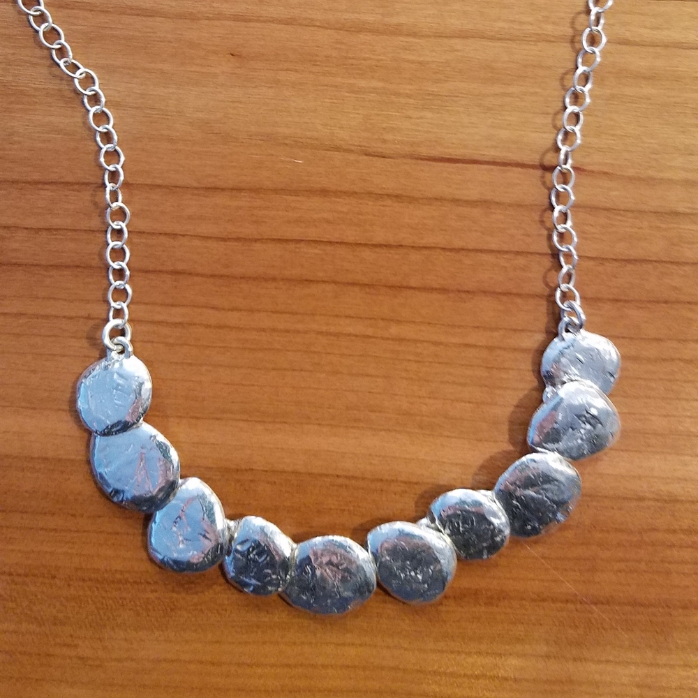Silpada .925 Sterling Silver Still Shining Hammered Circle Disc necklace N1984
